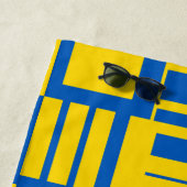 Muster für die blaue und gelbe Farblinie Strandtuch (Beispiel)