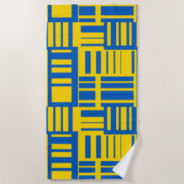 Muster für die blaue und gelbe Farblinie Strandtuch