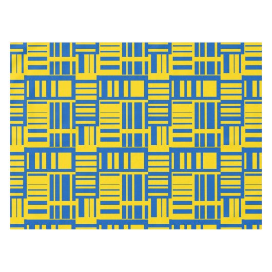 Muster für die blaue und gelbe Farblinie Tischdecke (Vorderseite (Horizontal))