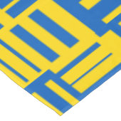 Muster für die blaue und gelbe Farblinie Tischdecke (Schrägansicht)