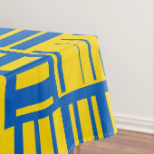 Muster für die blaue und gelbe Farblinie Tischdecke (Beispiel)