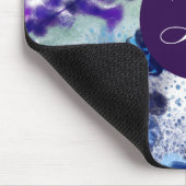 Muster für die Blauen violetten Blütenmuster Mousepad (Ecke)