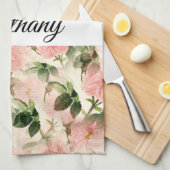 Muster für die Blume der Vintagen Rose Geschirrtuch (Viertel Falte)