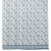 Muster für die Blume des Schiefergraublauchs Duschvorhang (Vorderseite)