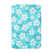 Muster für die Blume des tropischen Blauen und Wei Badematte (Vorderseite Vertikal)