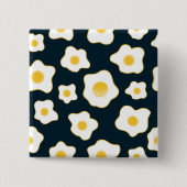 Muster für die Blume niedlich frittierter Eier Button (Vorderseite)
