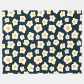 Muster für die Blume niedlich frittierter Eier Fleecedecke (Vorderseite (Horizontal))