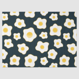Muster für die Blume niedlich frittierter Eier Seidenpapier