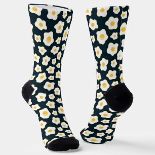 Muster für die Blume niedlich frittierter Eier Socken
