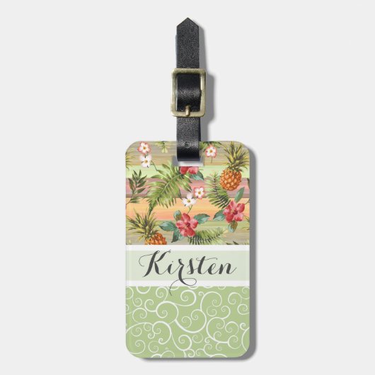 Muster für die Blume von Obst und Gemüse Gepäckanhänger (Vorderseite vertikal)