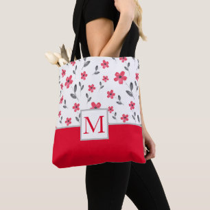 Muster für die Blume von Red Five Petal Watercolor Tasche