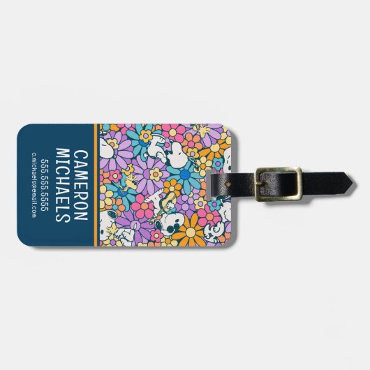 Muster für die Blume von Snoopy und Holz Gepäckanhänger (Vorderseite horizontal)