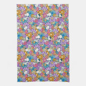 Muster für die Blume von Snoopy und Holz Geschirrtuch (Vertikal)