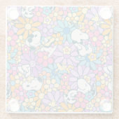 Muster für die Blume von Snoopy und Holz Glasuntersetzer (Rückseite)