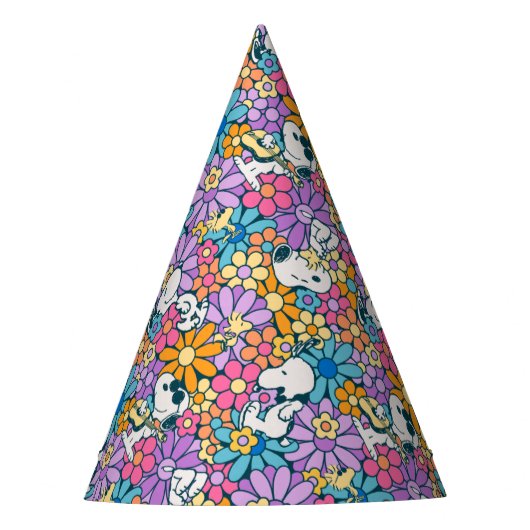 Muster für die Blume von Snoopy und Holz Partyhütchen (Vorderseite)
