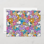 Muster für die Blume von Snoopy und Holz Postkarte (Vorne/Hinten)