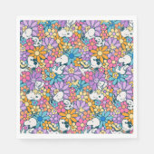 Muster für die Blume von Snoopy und Holz Serviette (Vorderseite)