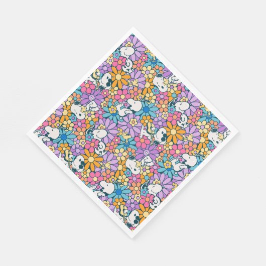 Muster für die Blume von Snoopy und Holz Serviette (Ecke)