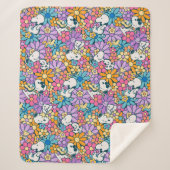 Muster für die Blume von Snoopy und Holz Sherpadecke (Vorderseite)