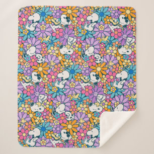 Muster für die Blume von Snoopy und Holz Sherpadecke