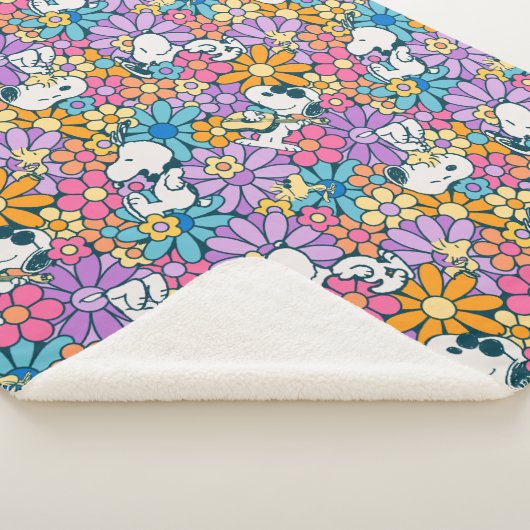 Muster für die Blume von Snoopy und Holz Sherpadecke (3/4)