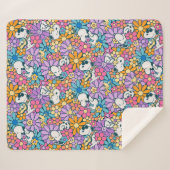 Muster für die Blume von Snoopy und Holz Sherpadecke (Vorderseite (Horizontal))