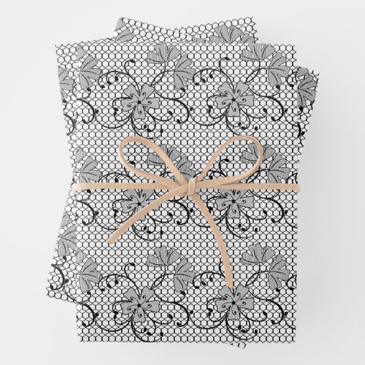 Muster für die Blumenspitze Geschenkpapier Set (Beispiel)