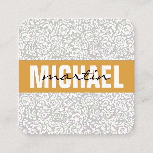 Muster für die Blumenspitze Quadratische Visitenkarte (Vorderseite)