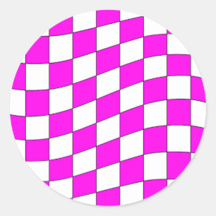 Muster für die Decke der Tafel, blau, rosa, weiß Runder Aufkleber
