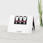 Muster für die Einladung von GROOMSWOMAN 3 Tuxedos (Rückseite)