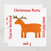 Muster für die Einladung von Rentieren (Vorne/Hinten)