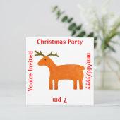 Muster für die Einladung von Rentieren (Stehend Vorderseite)