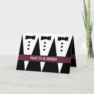 Muster für die Einladung von TRAUZEUGEN - 3 Tuxedo