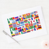 Muster für die Fahnen des SOCCER 2014 Rechteckiger Aufkleber (Umschlag)