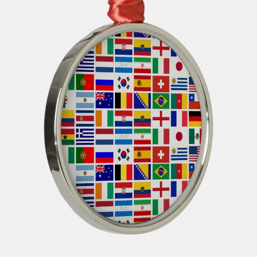 Muster für die Fahnen des SOCCER 2014 Silbernes Ornament (Rechts)