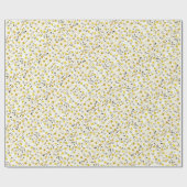 Muster für die Farbe der gelben weißen Blume Geschenkpapier (Flach)