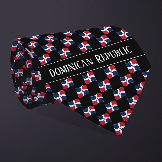 Muster für die Flagge der Dominikanischen Republik Krawatte