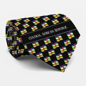 Muster für die Flagge der Wavy in der Zentralafrik Krawatte (Gerollt)