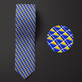 Muster für die Flagge von Bosnien und Herzegowina Krawatte