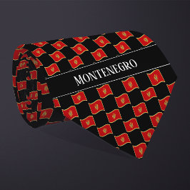 Muster für die Flagge von Wavy Montenegro Krawatte