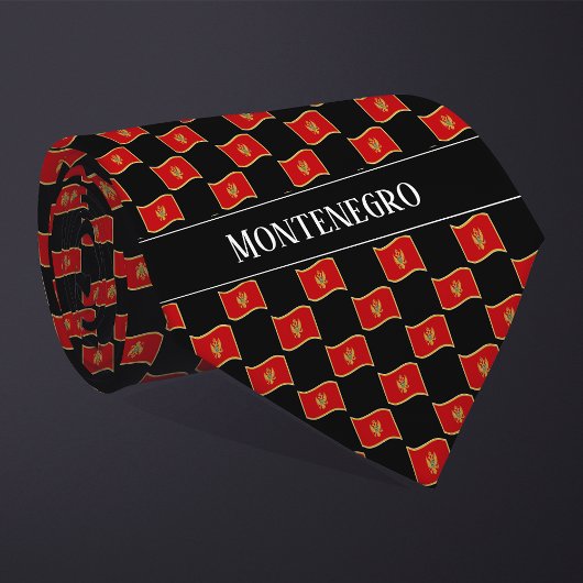 Muster für die Flagge von Wavy Montenegro Krawatte