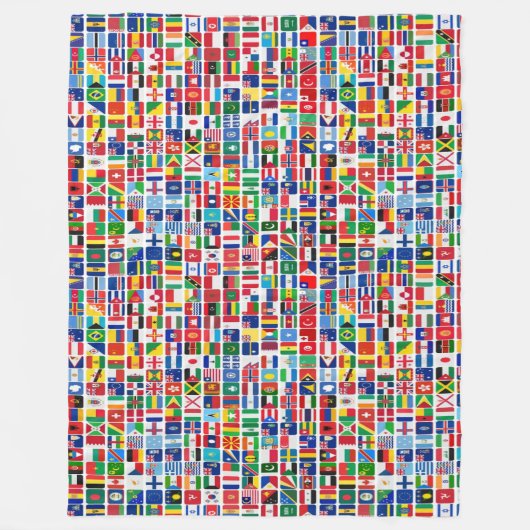 Muster für die Flaggen aller Länder Fleecedecke (Vorderseite)