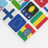 Muster für die Flaggen aller Länder Fleecedecke (Ecke)