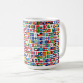 Muster für die Flaggen aller Länder Kaffeetasse (VorderseiteRechts)