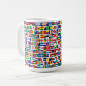Muster für die Flaggen aller Länder Kaffeetasse (Vorderseite Links)