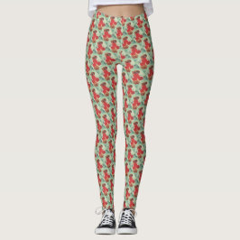 Muster für die florale Rose Leggings