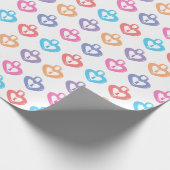 Muster für die Herzsperre Geschenkpapier (Ecke)