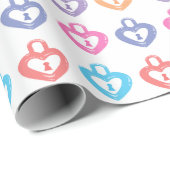 Muster für die Herzsperre Geschenkpapier (Rolleneckpunkt)