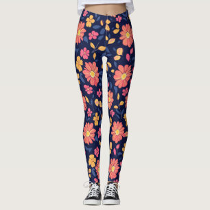 Muster für die hintere Blume Leggings