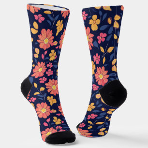 Muster für die hintere Blume Socken
